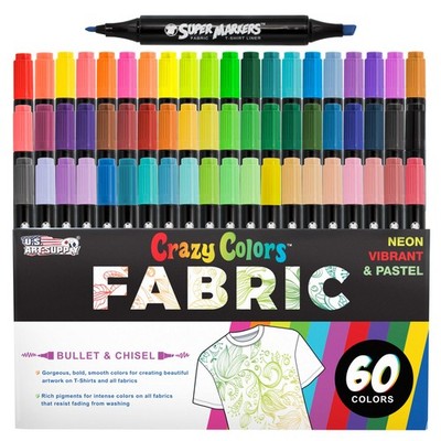U.S. Art Supply Super Markers 60 Primary, 60 Count (Pack of 1), Multicolor 