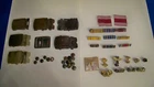 U.S. Military WW-2 misc. bars, belt buckles (1 with scratches) lapel pins, etc.