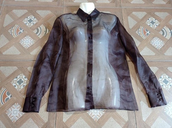 Women Emilio Pucci Shirt Brown Silk 38 / M / 46