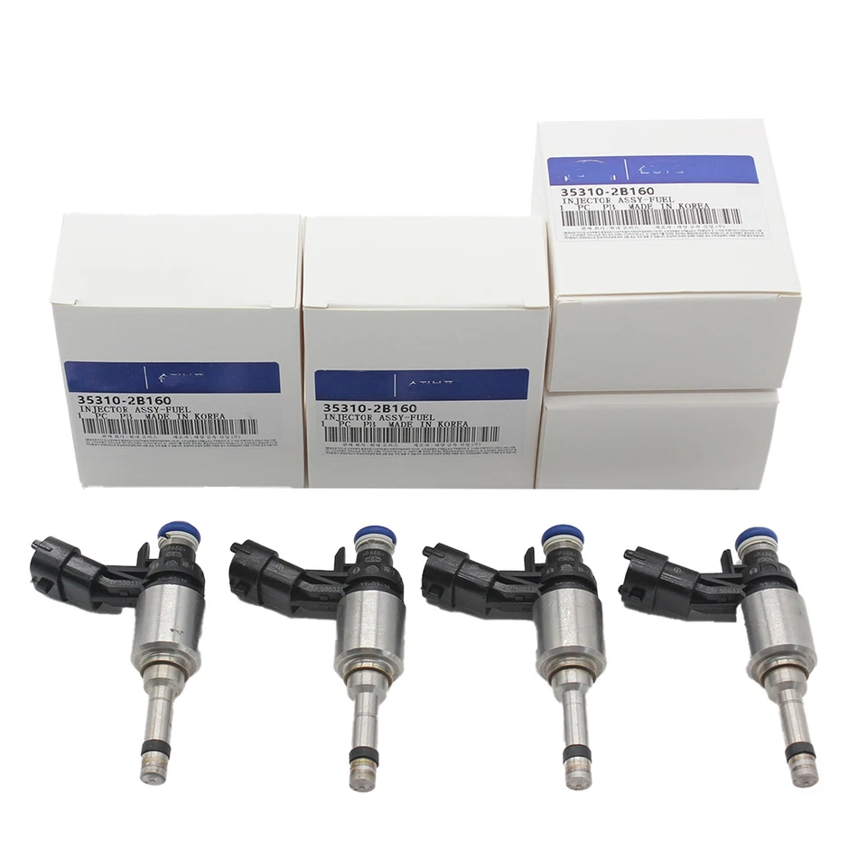 4X OEM Fuel Injectors For Hyundai Veloster Tucson KIA 1.6L Turbo 35310-2B160 Foto 2 de 4
