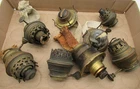 Box Lot 8 Antique Oil Kerosene Lamp Burners AS IS Condition