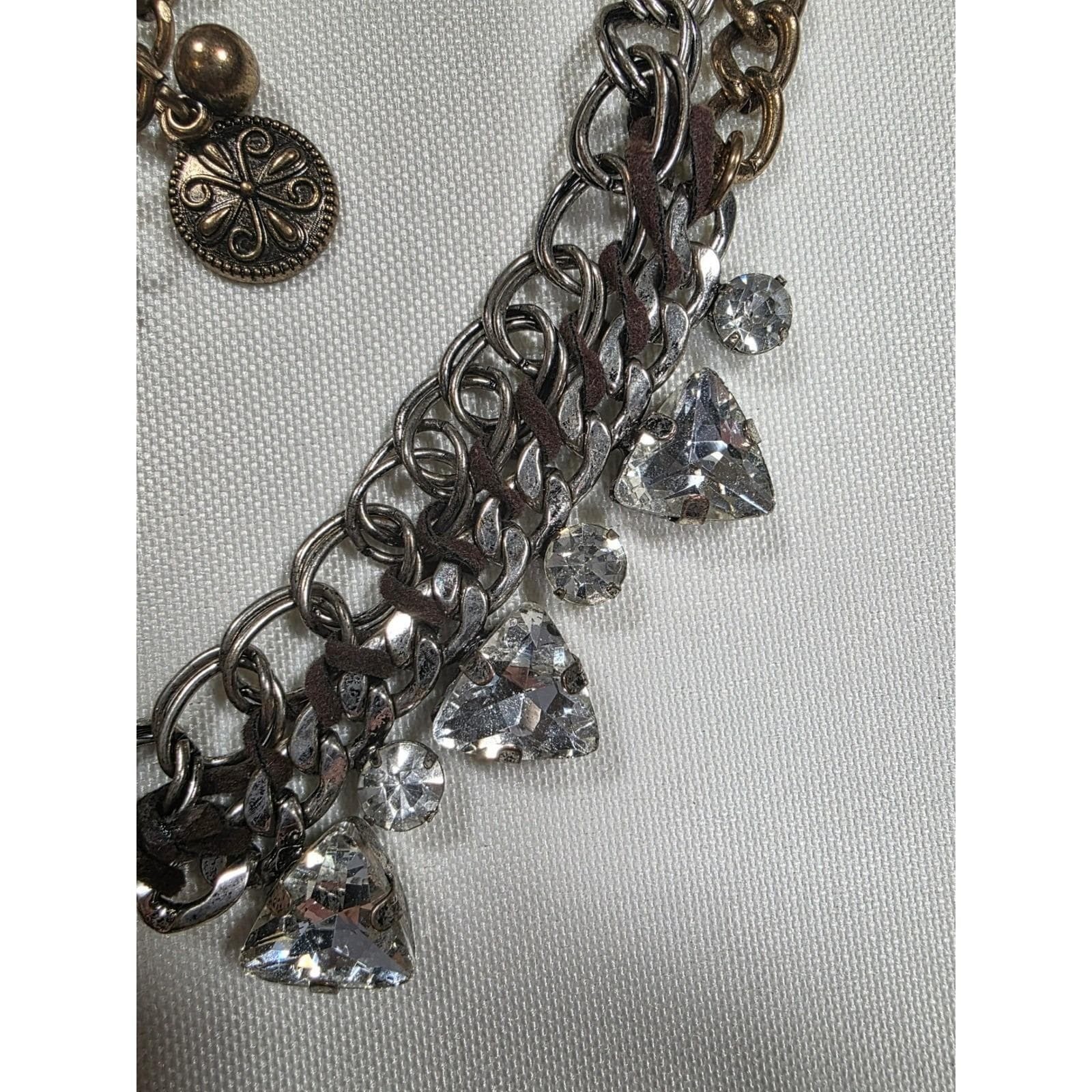 Celestial Moon Layered Statement Necklace Metal R… - image 6