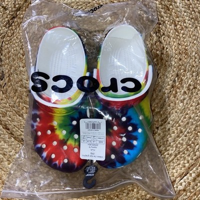 NEW w/ Tags Classic Tie Dye Graphic Clogs 205453-90H M6 W8 Mens 7 Women s 9