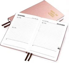 Hourly Daily Planner 2025-2026 Full Page per Day, A5 Academic Diary Day Planner