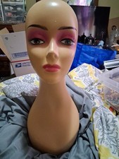 Vintage Wig Mannequin Head Female Bust Store Display 18"