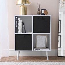 OHS Multi Pack of Matte Velvet Storage Boxes Stylish Foldable Set Square Cube