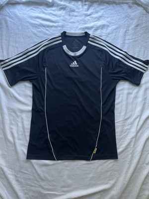 Adidas Sport T-Shirt Navy Blau ATS Dry | Center Logo Gestickt | y2k