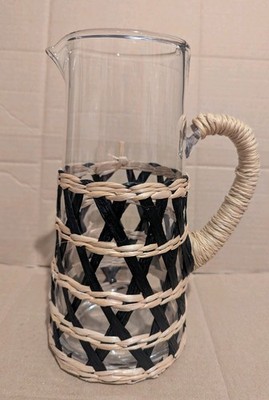 Natur 2 Farben Rattan Wickelkanne 1,5 Liter Wasserkrug