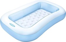 Intex Rectangular Baby Pool with Inflatable Floor for Kids Outdoor Water Play
