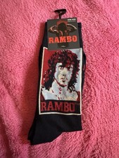 Rambo Unisex, RAMBO, Crew Socks, Novelty Crazy Size 7-12 First Blood