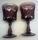 NORITAKE PERSPECTIVE PLUM PURPLE AMETHYST STEMMED WINE GOBLETS PAIR — photo 3