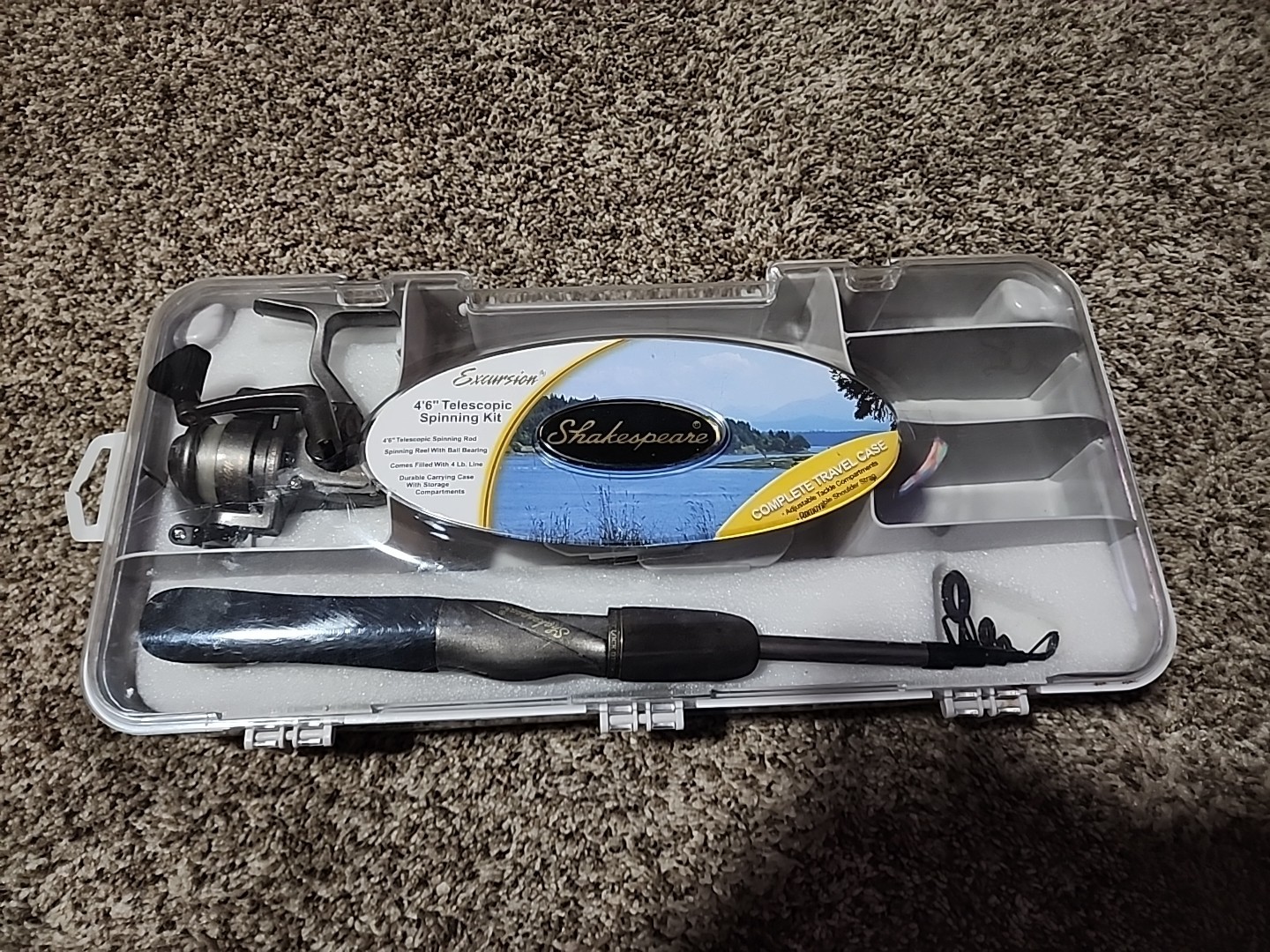Shakespeare Excursion 4"6' Telescopic Spinning Kit Fishing R