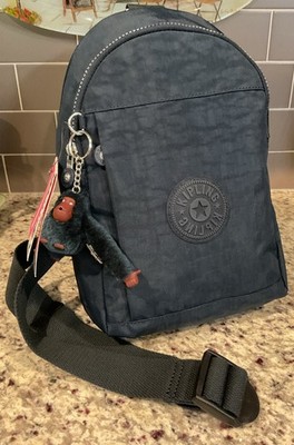 KIPLING Klynn Sling Backpack True Blue Tonal Monkey-Matt MSRP $109 NWT Gorpcore KIPLING Klynn Sling Backpack True Blue Tonal KIA0J9 Monkey  main image 2