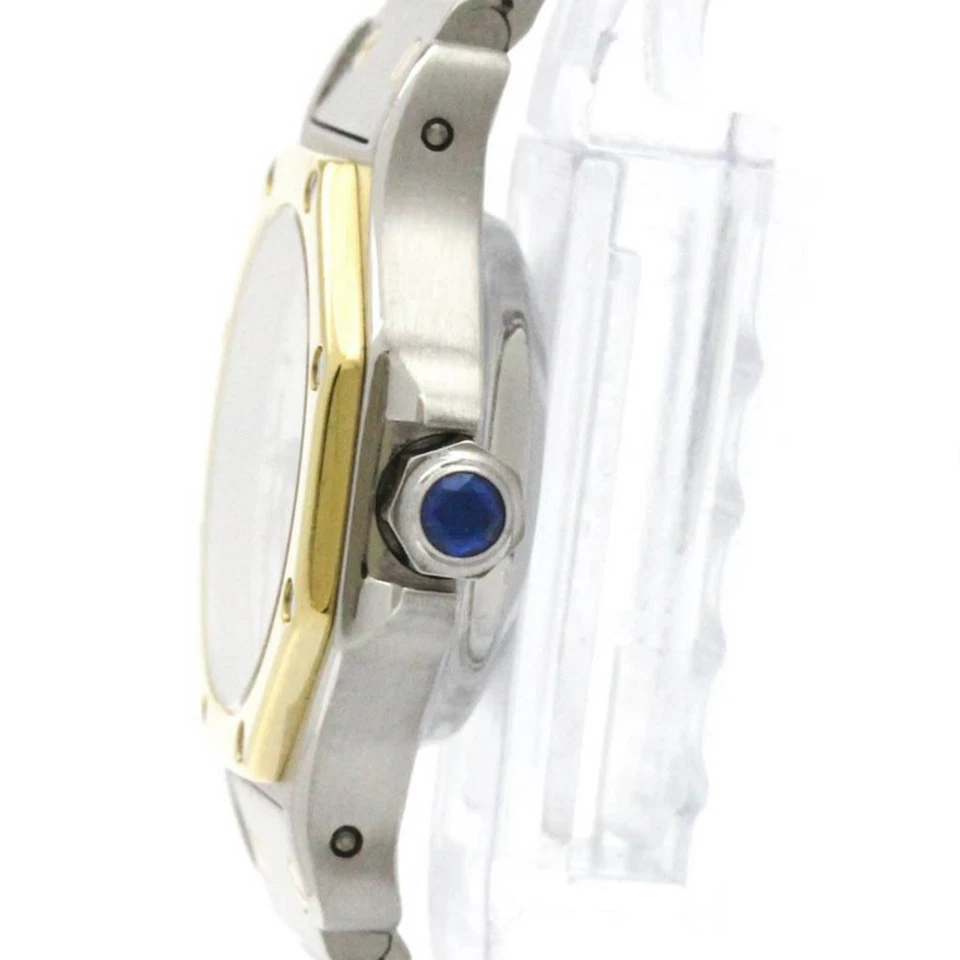 Reloj automático para dama CARTIER Santos octágono oro 18K acero pulido Foto 4 de 4