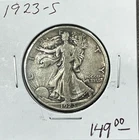 1923-S Walking Liberty Half Nice Coin Looks VF