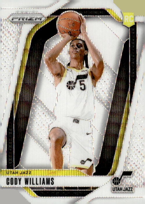 2024-25 Panini Prizm #232 Cody Williams Prizms White Wave #/38