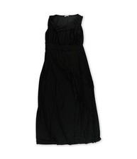 Mai Tai Womens Split Seam tank Maxi Dress, Black, Plus Size, 1X