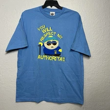Vintage 2005 Comedy Central South Park Cartman Respect My Authorita Shirt Men XL