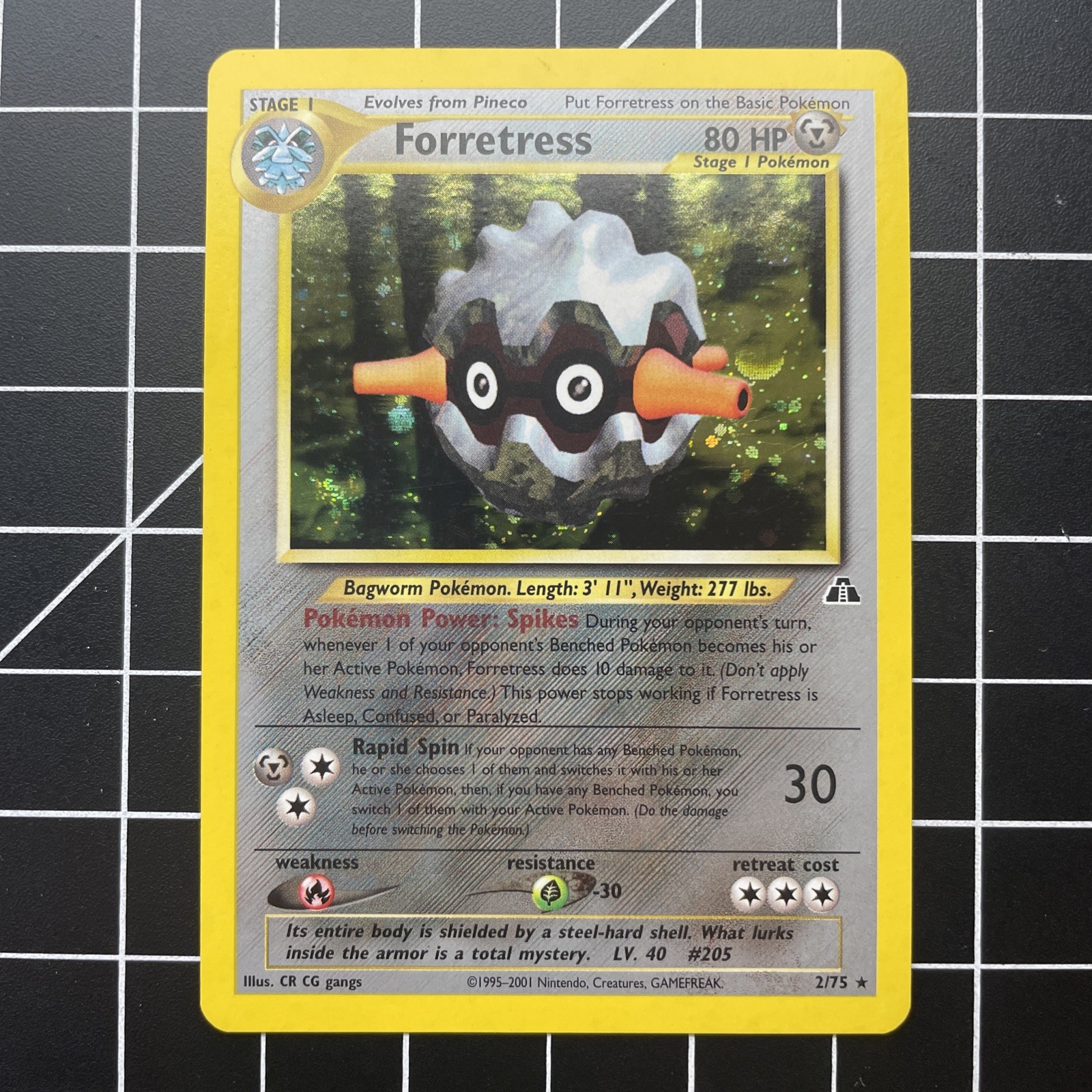 Forretress 2/75 Neo Discovery Unlimited Holo Rare Pokémon TCG NM