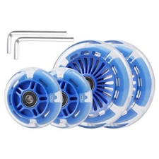 4-Pack LED Scooter Wheels 120mm & 80mm for Micro Maxi Lascoota Mini Kick