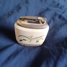 3" Tall 3" Wide Ronson Minerva Porcelain Antique Untested Lighter Made In USA