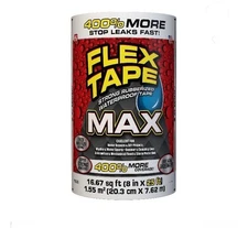 Flex Seal MAX Tape 8”W X 25’ L, White Waterproof Repair Tape