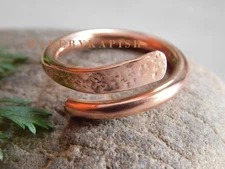 Copper Wrap Ring, Arthritis Thumb Ring, Solid Copper Ring, Finger Ring, Solid Co