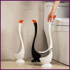 Cute Toilet Brush with Long Handle Swan Shape Toilet Holders Bathroom