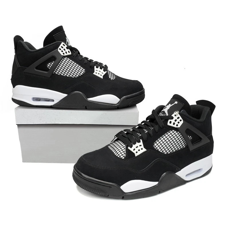 Unisex Turnschuhe RetroAJ4 Military White Thunder Trainer Jordenien Sportschuhe - Bild 2 von 4