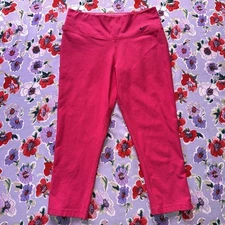 Nike sz S Pink Dri-Fit Hi Waist Cropped Athletic Leggings 22" Inseam 9.5" Rise