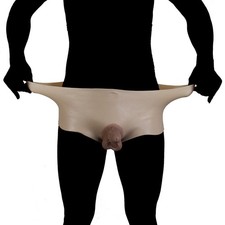 New Realistic Penis Sleeve Pants Soft Liquid Silicone Solid Dildo Pants Wearable