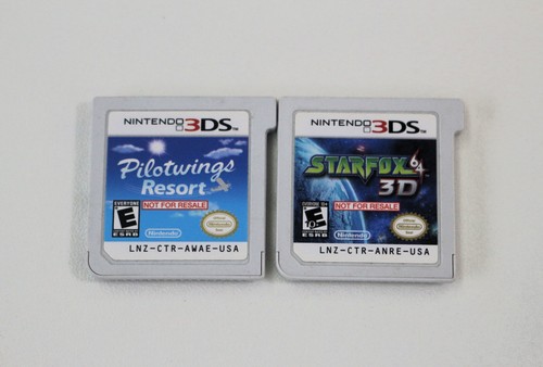 Nintendo 3DS Demo Pilotwings Resort + Star Fox 64 3D Not For Resale Card Starfox