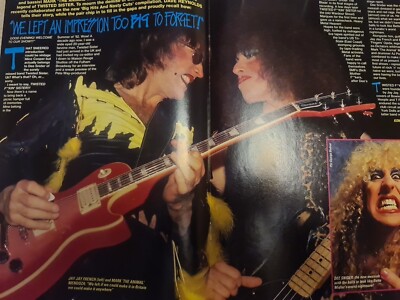 Vintage A3 Large TWISTED SISTER / NICKO MCBRAIN IRON MAIDEN  POSTER KERRANG