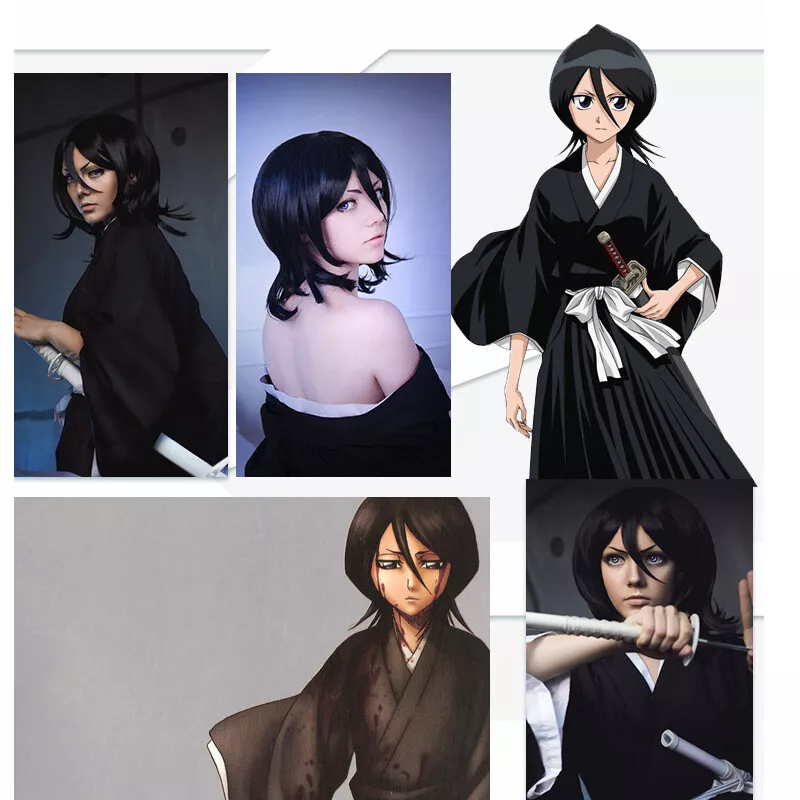 Bleach Anime Kuchiki Rukia Cosplay Short Hair Harajuku Wigs Daily