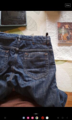 Maison Martin Margiela MM4 blue ink dark denim croped jeans - Picture 4 of 9