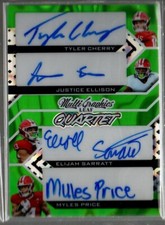 Tyler Cherry Justice Ellison Elijah Sarratt M Price 2024 Leaf Green Multi Auto/5