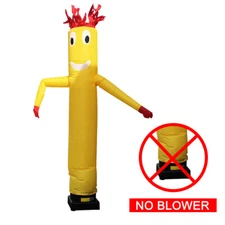 10FT Inflatable Tube Yellow Wind Dancer Air Puppet Sky Wavy Man For Shop/Mall
