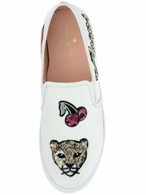 kate spade white slip on sneakers