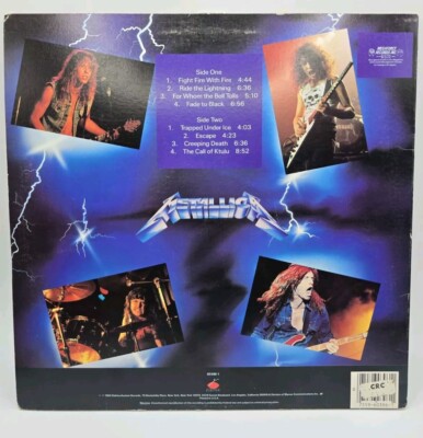 1984 METALLICA Album RIDE THE LIGHTNING Vinyl COMPLETE Lp 1ST