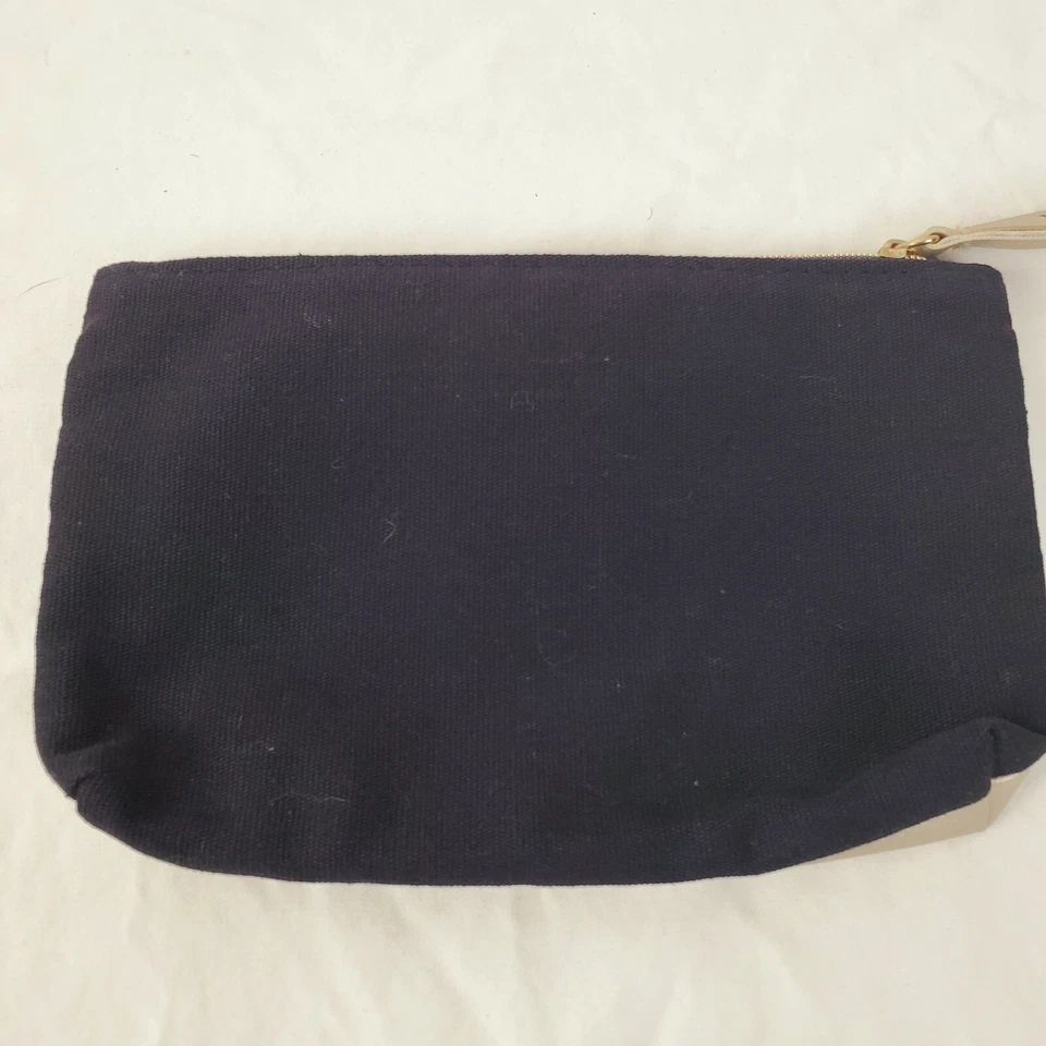 Bolsa de cosméticos con cremallera para maquillaje ipsy pestañas negras y doradas Foto 2 de 3