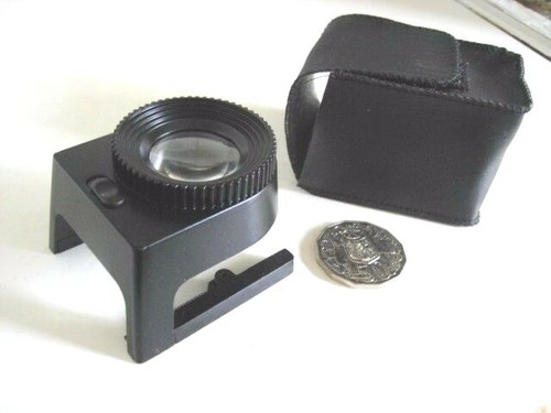 Professional Solid Steel 10x Large Lens Lighting Loupe / Magnifier - Picture 5 of 9