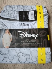NIP Disney Mickey Mouse Ladies Size Small 2 Piece PJs Shorts Set