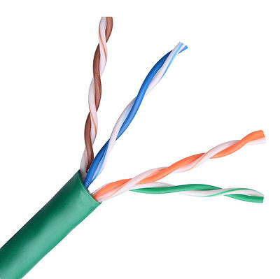 CAT5e CMR 350MHz Ethernet UTP Cable Green 1000FT STRANDED BARE COPPER