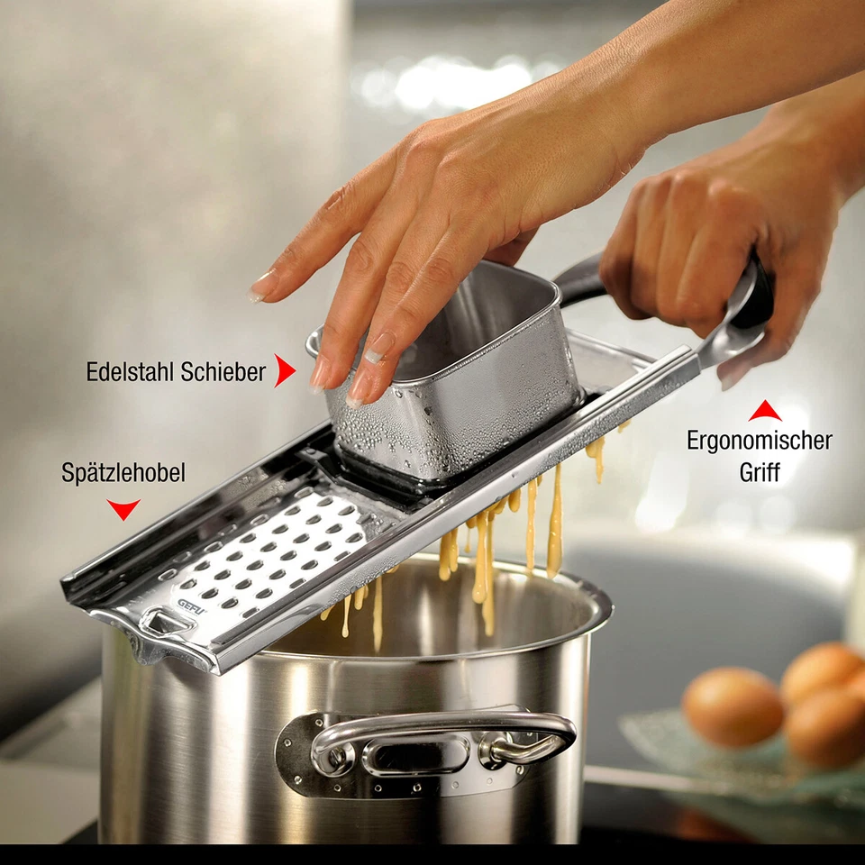 Spätzlehobel TRADIZIONE lange Spätzle Edelstahl Spätzlereibe Spätzlebrett Hobel - Bild 2 von 4