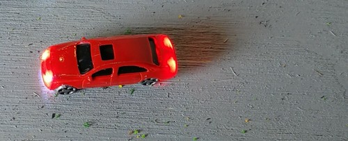 10 Car With White Front Light And Red Taillight, N Gauge, LED Illuminated - Picture 8 of 12
