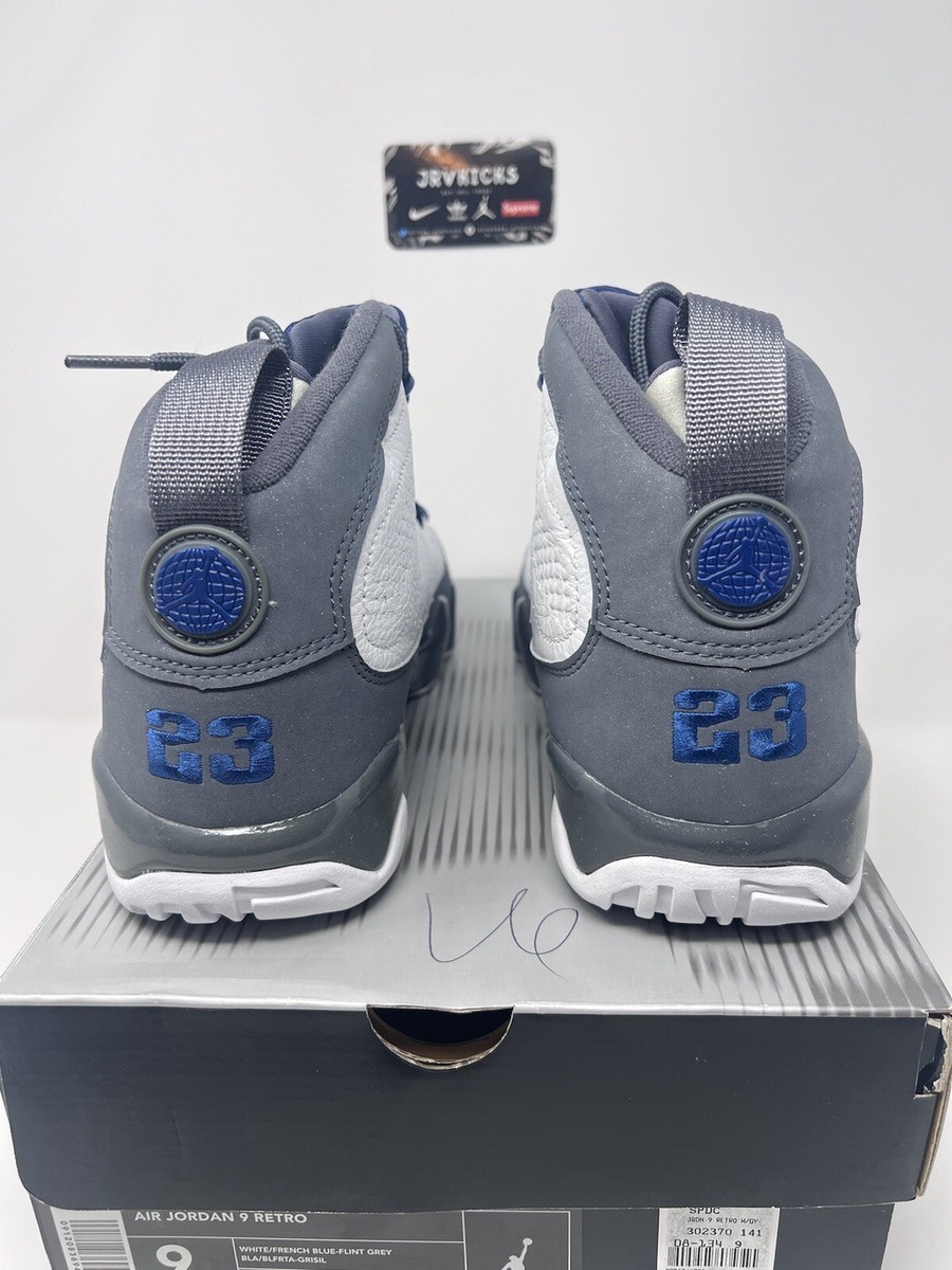 Air Jordan IX 9 French Blue 2002 Flint Cool Grey 302370 141