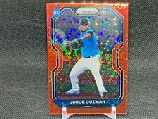 2021 Panini Prizm Jorge Guzman RC Red Disco Prizm 🔥⚾ #'d /99 🔥⚾