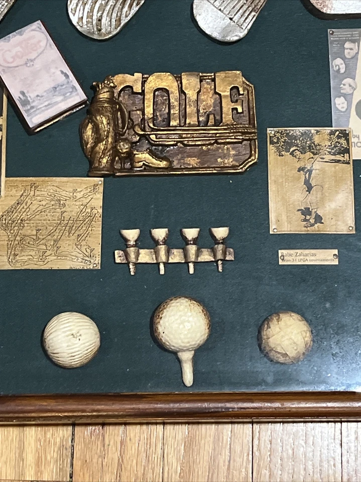 Caja de sombras clásica de golf Bobby Jones, Babe Zaharias excelente estado bien almacenada Foto 4 de 4