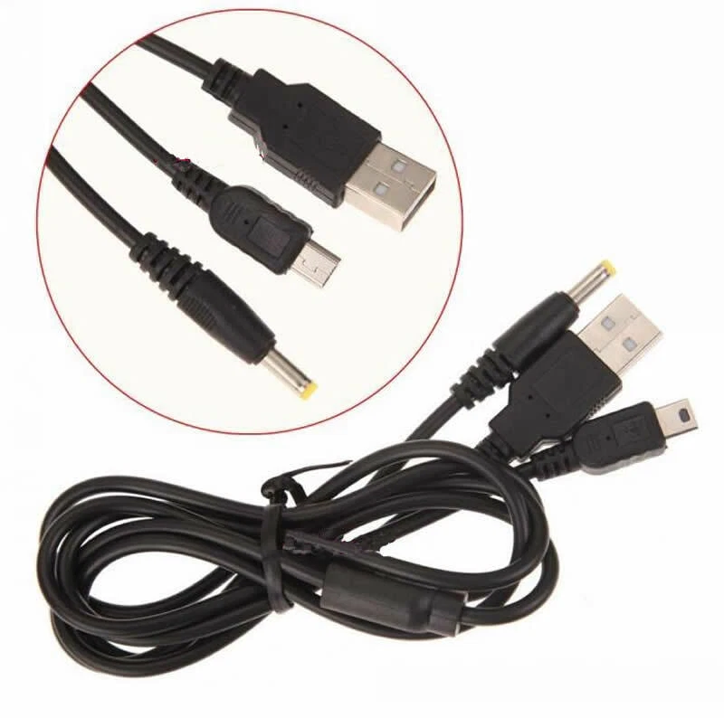 2X 2in1 Charger&DATA Cable For SONY PSP1000 2000 PSP3000 PS3 Controller - Image 3 of 4