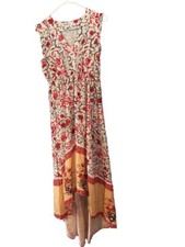 Order Plus Floral High Low Hem Summer Dress Ruffle Sleeve Size S